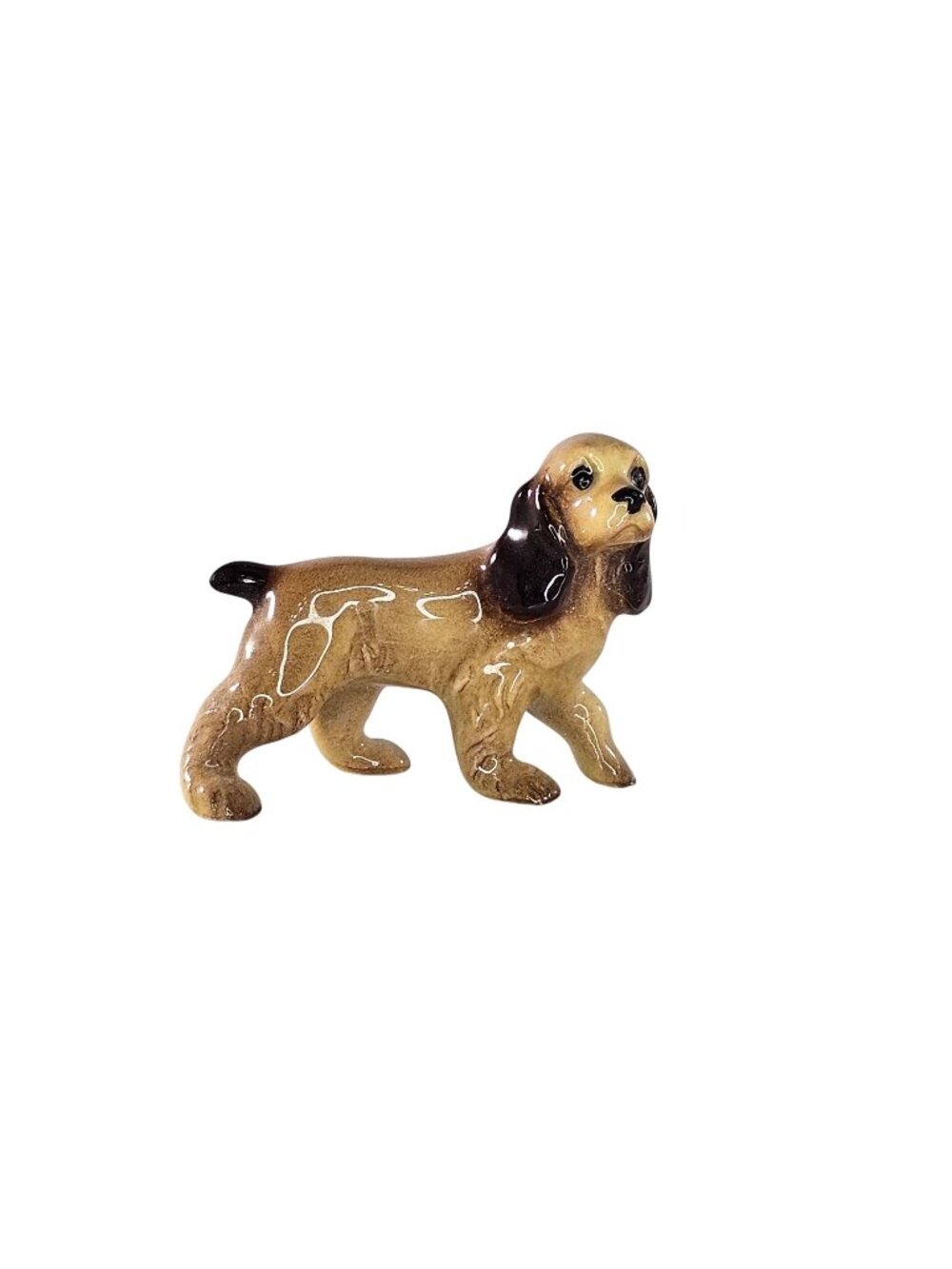 Hagen Renaker Papa Cocker Spaniel Walking Miniature Figurine Dog Ceramic Vintage